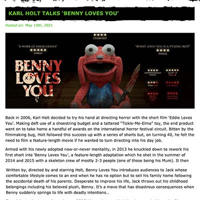 KARL HOLT TALKS ‘BENNY LOVES YOU’